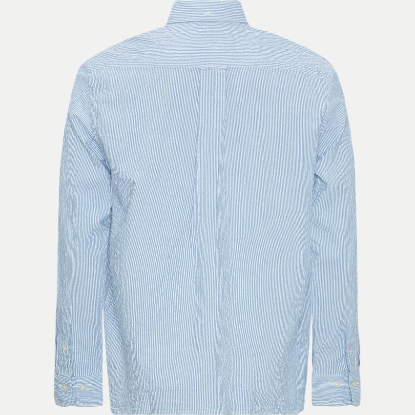 Gant Skjorter REG SEERSUCKER STRIPE SHIRT 3240063 RICH BLUE